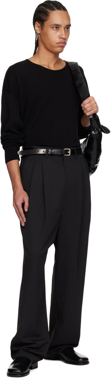 Sweater LEMAIRE Lemaire Fine Cotton Long Sleeve Sweater Svart | TO1373 LK1041, 4