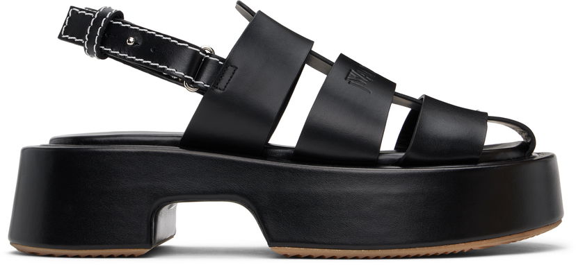 Sneakers och skor JW Anderson JW Anderson Stripe Platform Sandals Svart | SN0098-LA0323