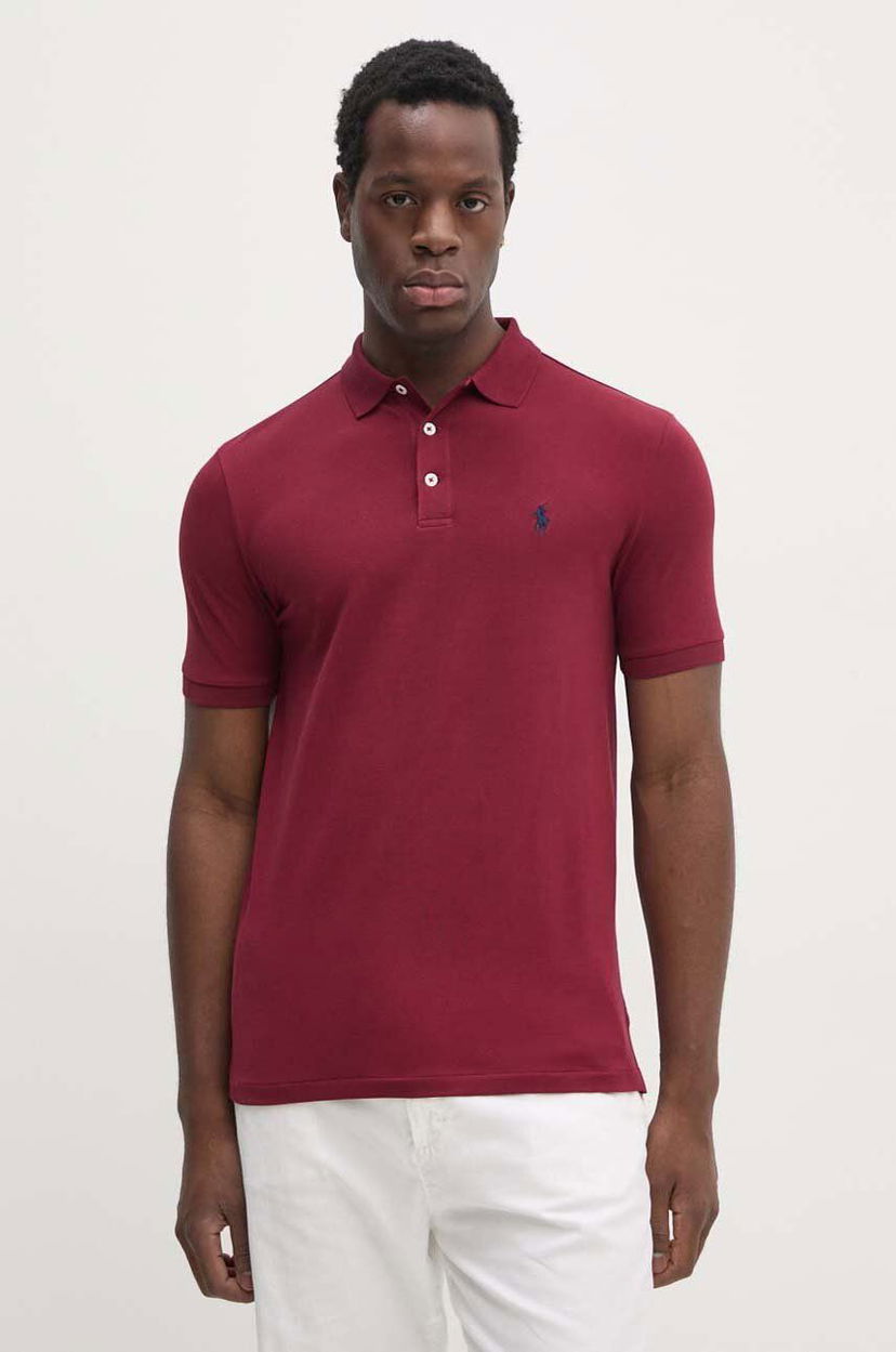 Polotröja Polo by Ralph Lauren Burgundy Polo Shirt Röd | 710941439