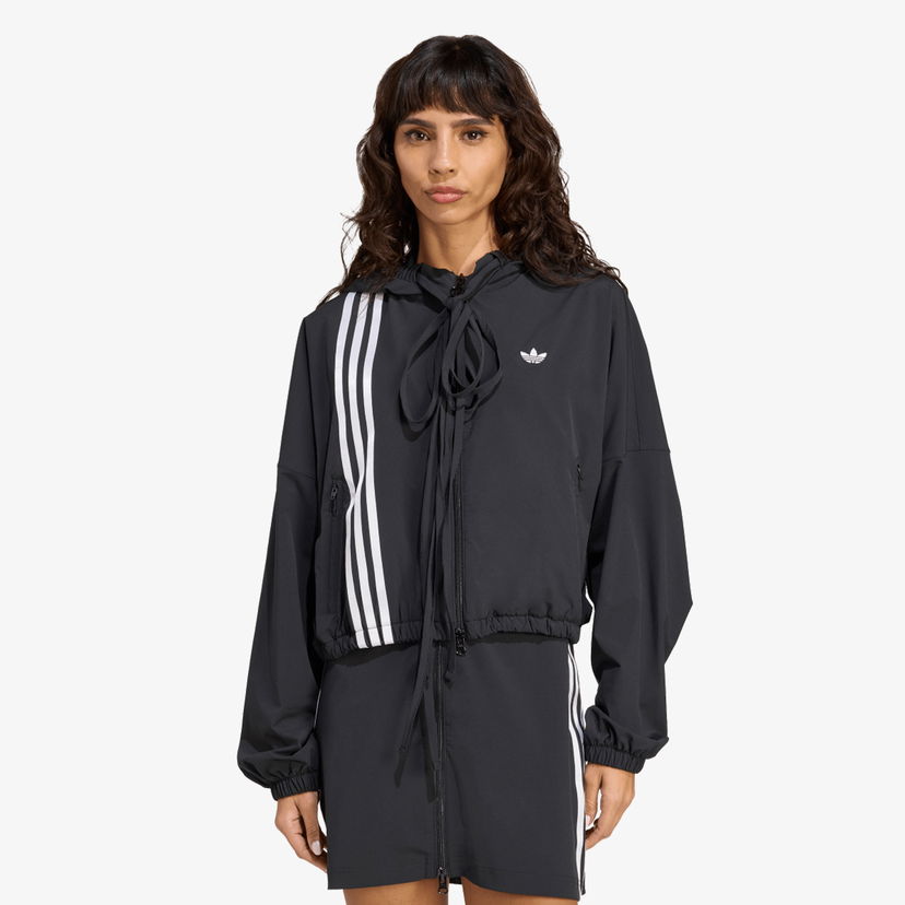 Sweatshirt adidas Originals Ribbon Tie Cropped Track Top Svart | JX2698