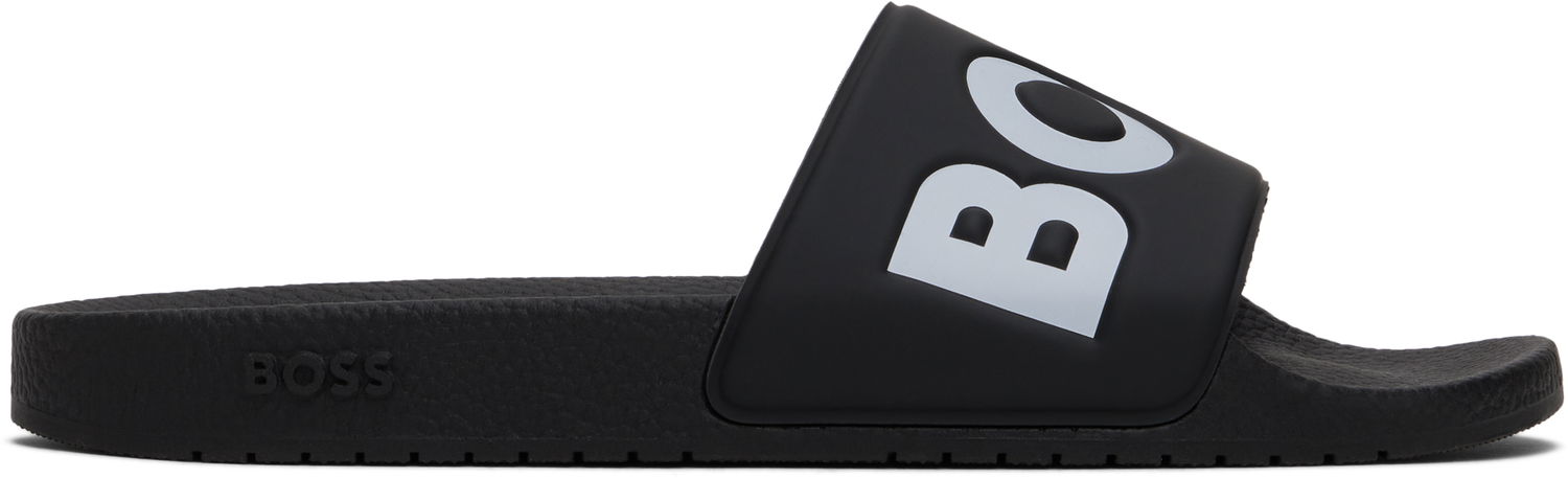 Sneakers och skor BOSS Large Logo Detail Pool Slides Svart | 50536835, 0
