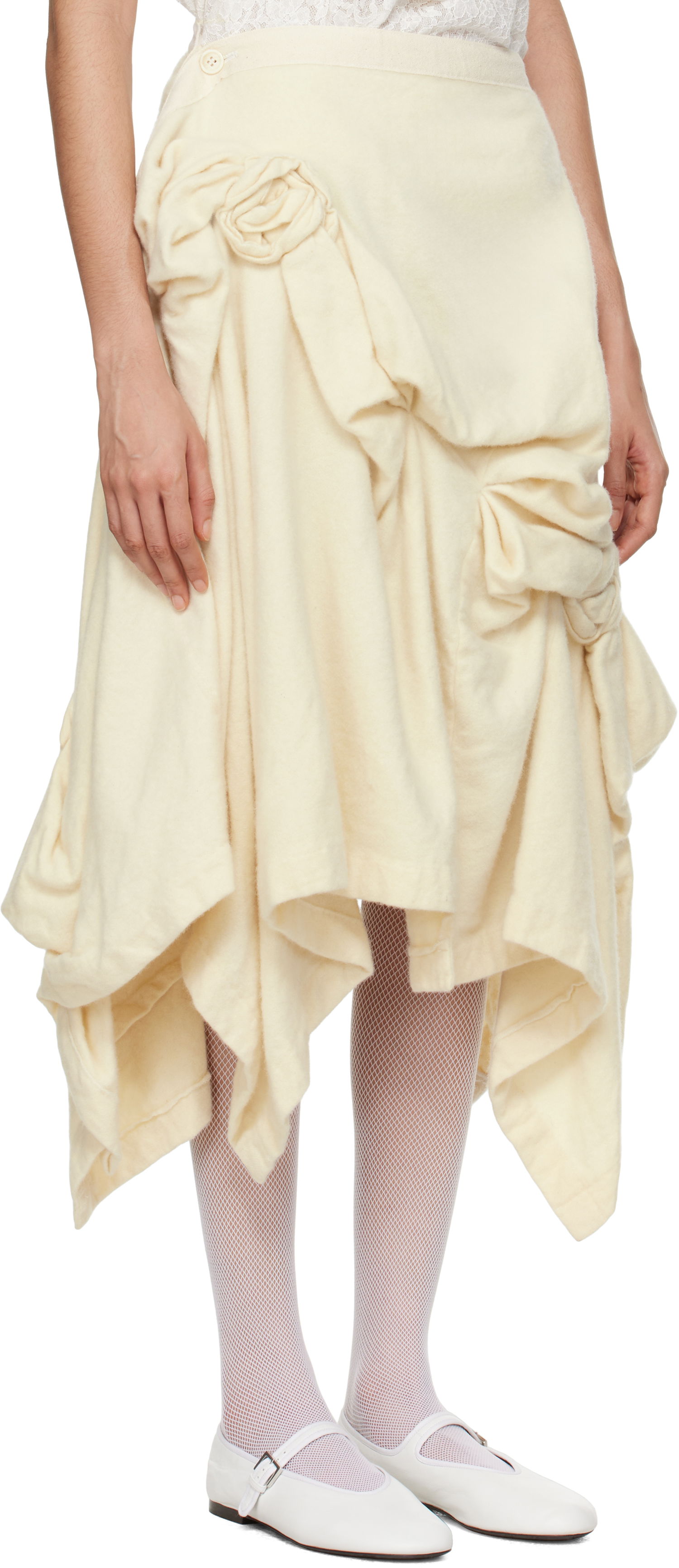 Kjol Comme des Garçons Comme Des Garcons Wool Midi Skirt Beige | TN-S013-051, 1