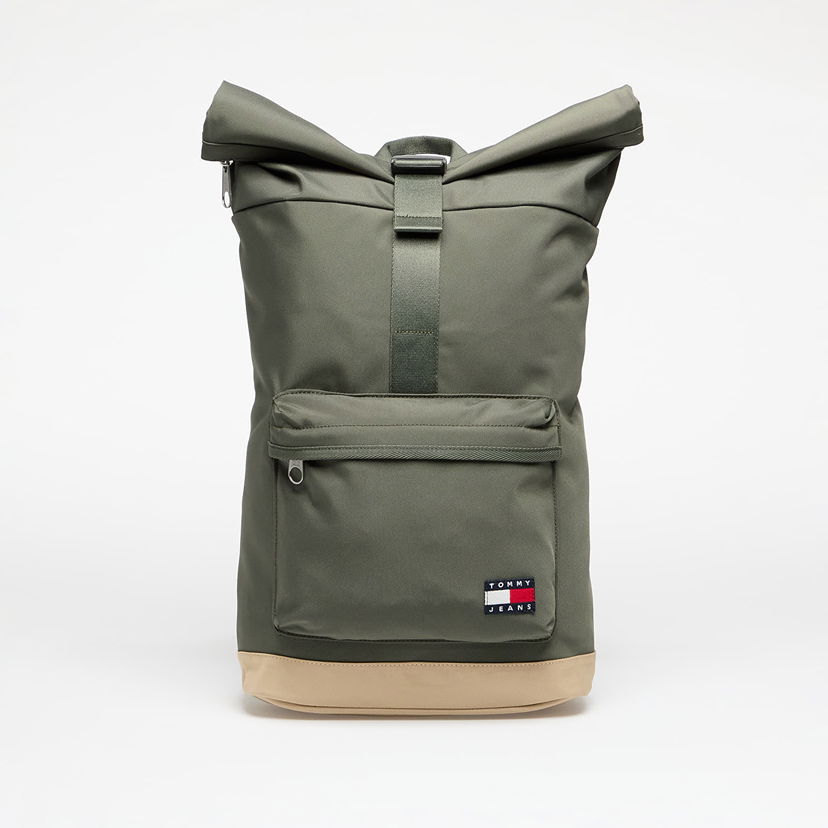Ryggsäck Tommy Hilfiger Tommy Jeans Essential Daily Rolltop Backpack Grön | AM0AM13323 MRH