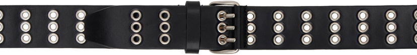 Bälten Ann Demeulemeester Ann Demeulemeester Ezra Grommet Leather Belt Svart | 2402-U-BE11-LT128-099
