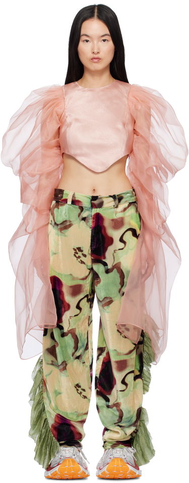 Crop top Collina Strada Collina Strada Simone Puff Sleeve Blouse Rosa | XX3029, 0