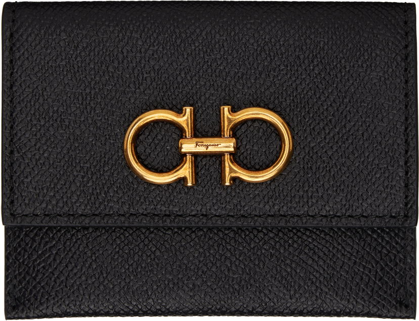 Plånbok FERRAGAMO Salvatore Ferragamo Gancini Credit Card Holder Svart | 779901
