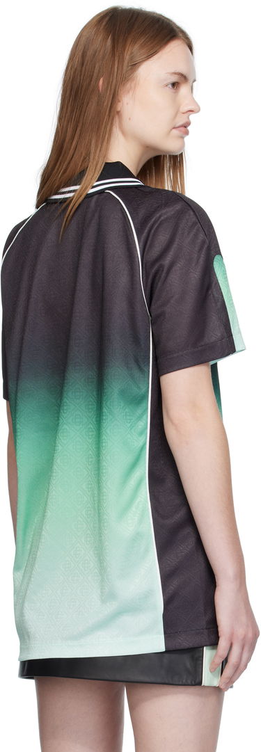 T-shirt Casablanca Casablanca Gradient Monogram Jacquard Football T-shirt Grön | U-WPF25-JTP-375-01, 2