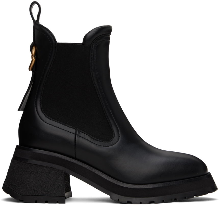 Kläder Moncler Black Gigi Leather Boots Svart | J109B4F00030M3777, 0