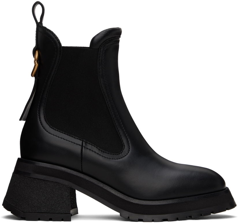 Kläder Moncler Black Gigi Leather Boots Svart | J109B4F00030M3777