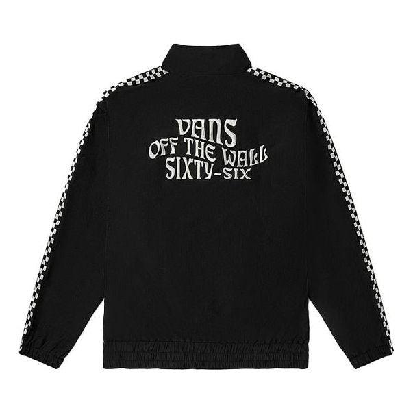 Vindjacka Vans Grid Printing Zipper Jacket Svart | VN0A5HA5BLK, 0