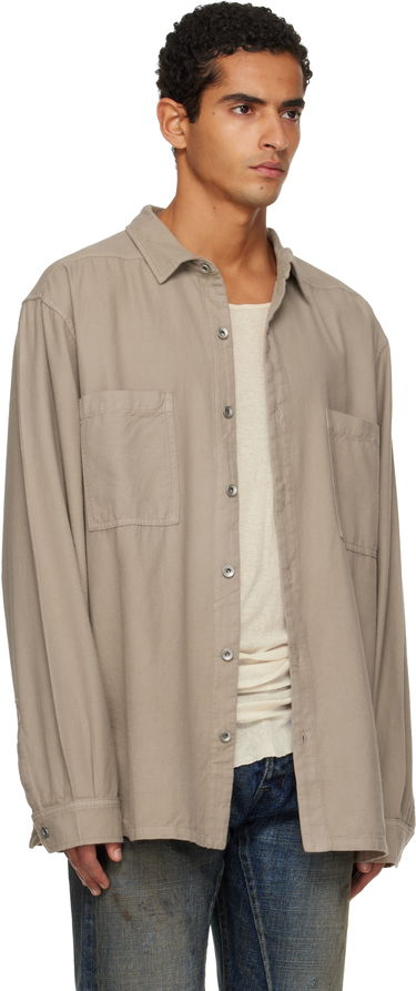 Skjorta Rick Owens DRKSHDW Concordians Jumbo Button-Up Shirt Beige | DU02E7299 CFL, 1