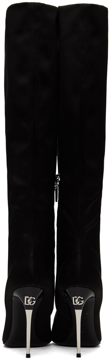 Sneakers och skor Dolce & Gabbana Tall Satin Boots Svart | CU1126 A7630, 1