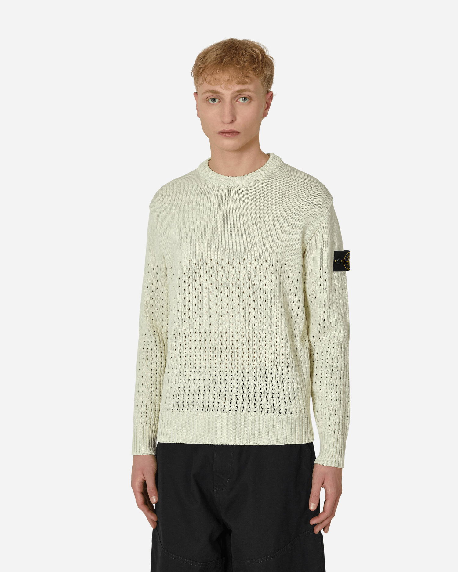 Sweater Stone Island Perforated Crewneck Grön | MO7815535B5 V0052, 1
