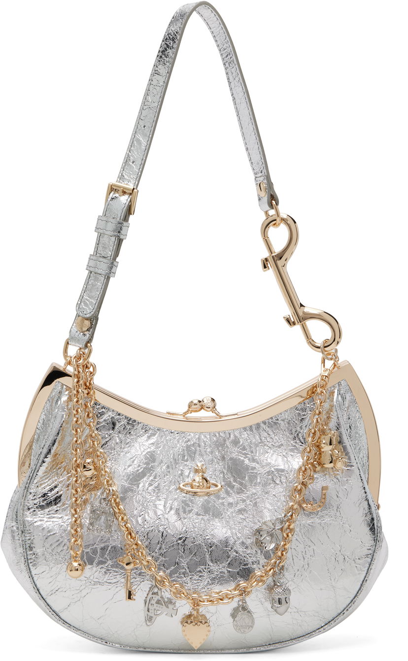 Handväska Vivienne Westwood Vivienne Westwood Charm Frame Bag Metallisk | 4B01000PW-L00AC-