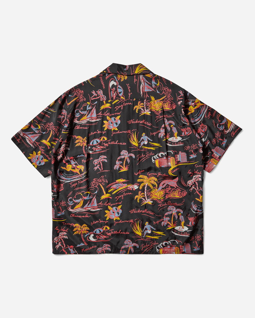 Skjorta WACKO MARIA Hawaiian Print Short Sleeve Shirt Svart | 25SS-WMS-HI02 BLACK