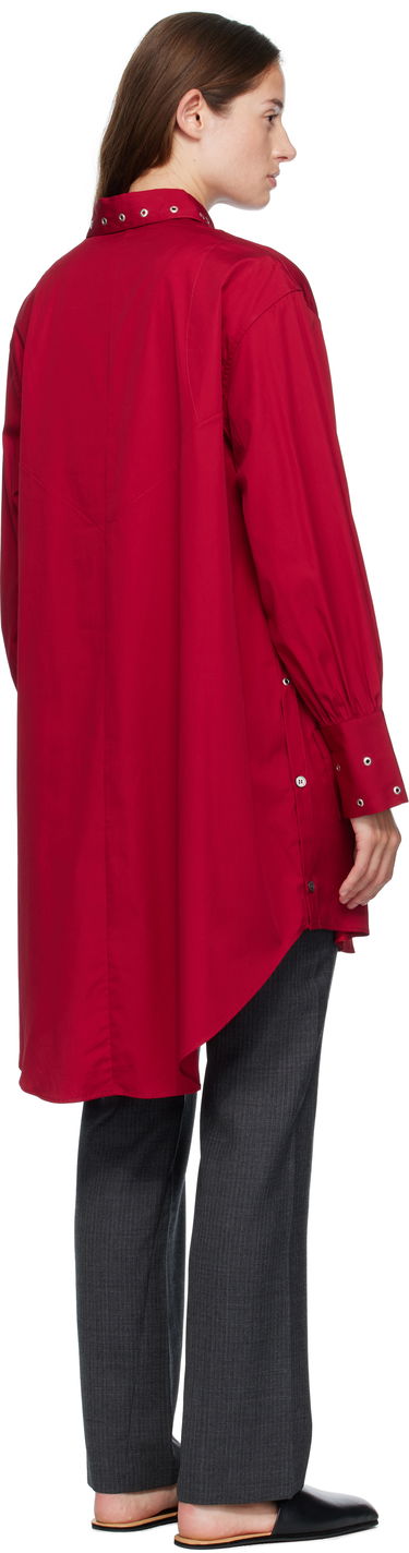 Klä OUR LEGACY Frock Shirt Midi Dress Röd | W4257FL, 2