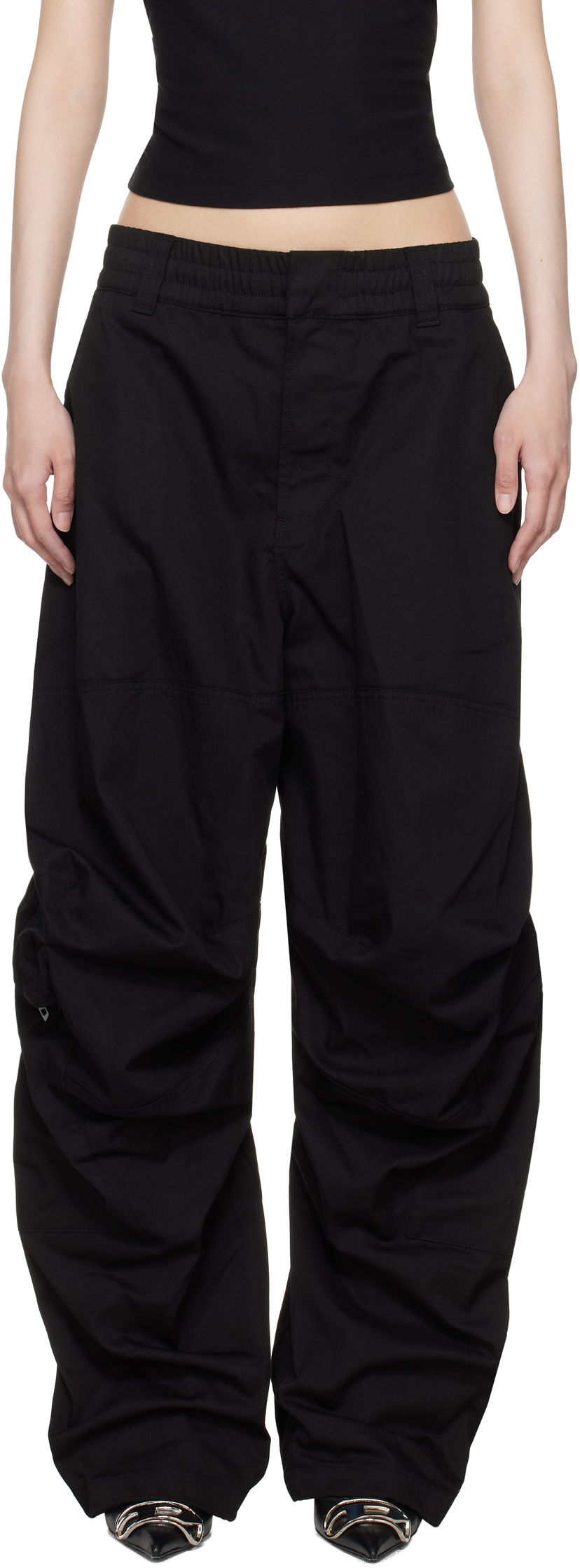 Cargo byxor Diesel P-Arne-Fem-P2 Cargo Pants Svart | A15324 0AJEB