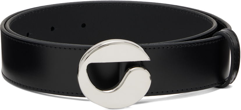 Bälten Coperni Coperni Logo Buckle Leather Belt Svart | COPBE12F6025