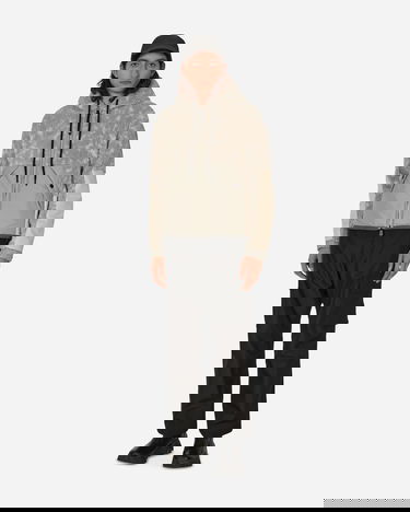 Jacka Moncler Hooded Pile Cardigan Beige | H20978G00002 F90, 4