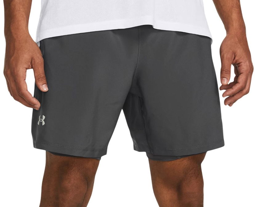 Shorts Under Armour UA LAUNCH 7'' 2-IN-1 SHORTS-GRY Svart | 1382641-025