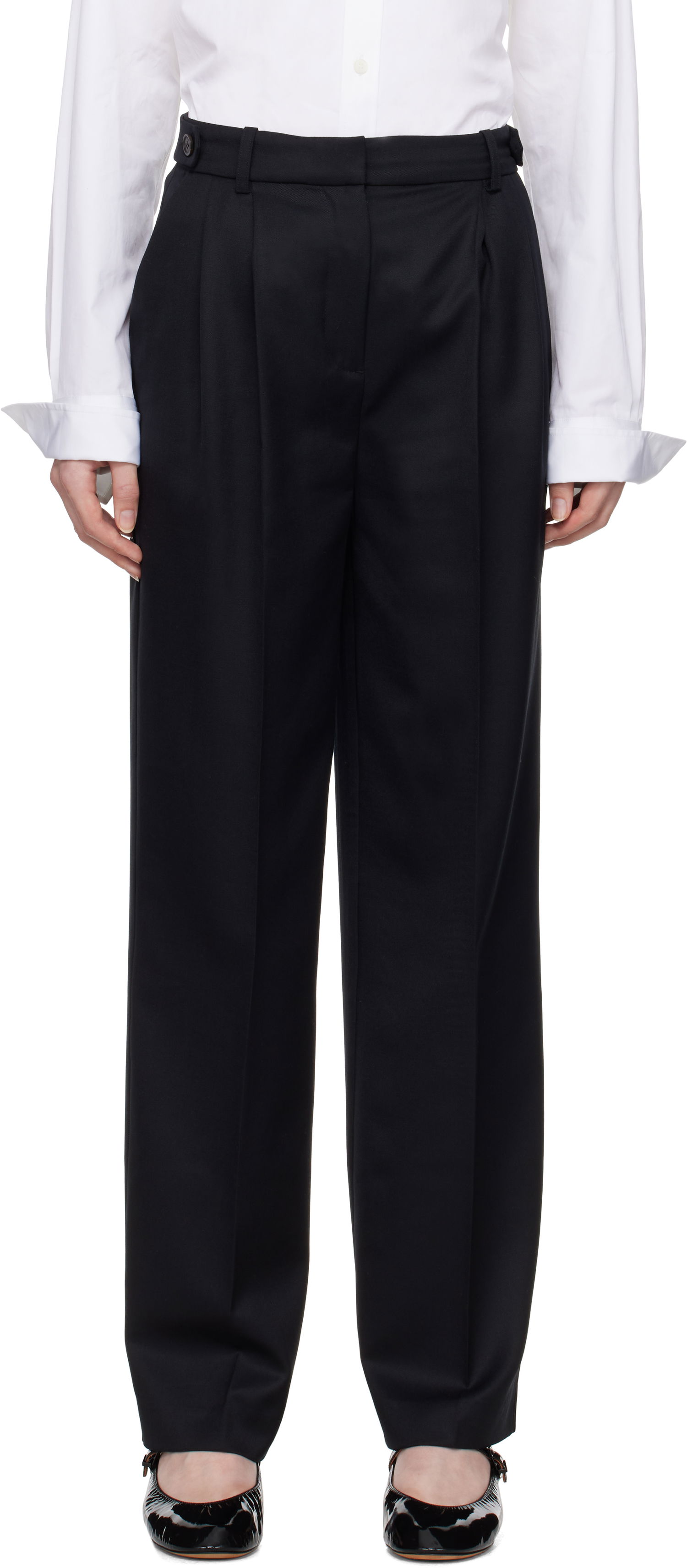 Byxor A.P.C. A.P.C. Joseon Pleated Trousers Svart | WOAPO-F08475, 0