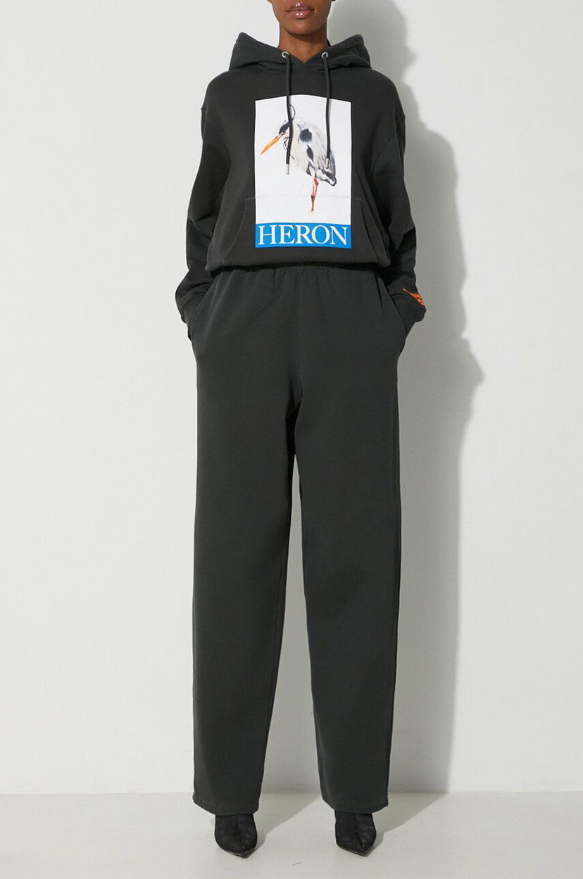 Träningsbyxor HERON PRESTON Sweatpants With Print Svart | HWCH006F23JER0011001