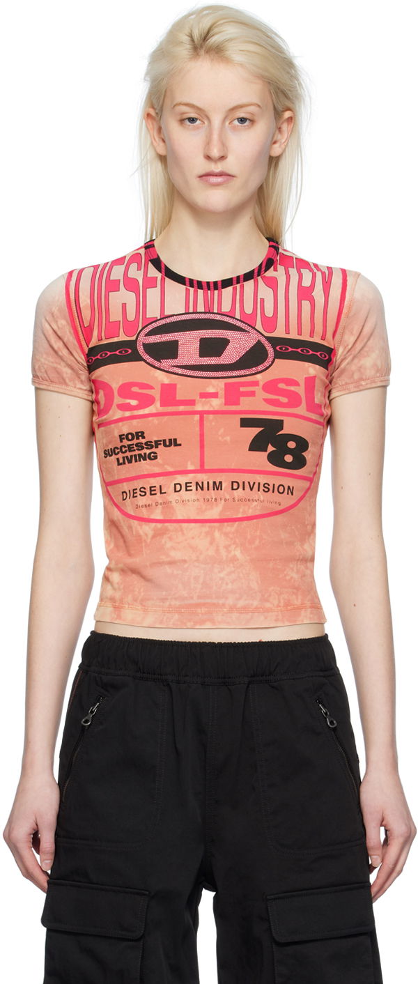 T-shirt Diesel T-Uncutie-Long-N8 T-Shirt Rosa | A12829 0THAH, 0