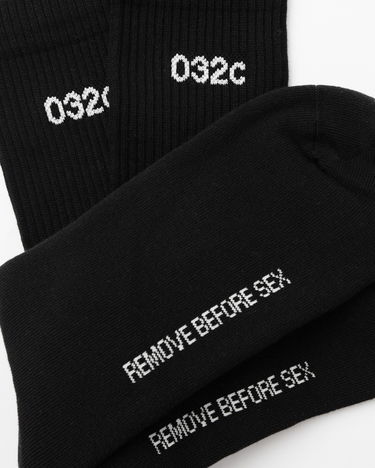Strumpor 032C REMOVE BEFORE SEX CREW SOCKS Svart | F24-UUK-3911-100, 1
