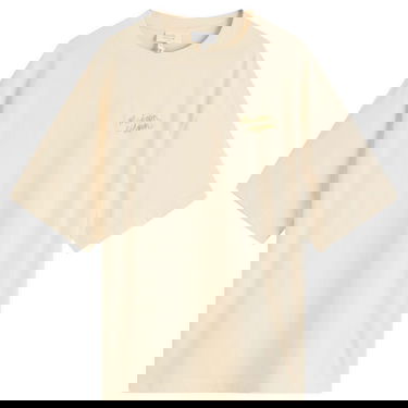 T-shirt MAISON KITSUNÉ Maison Kitsuné Handwriting Embroidery Oversize T-Shirt, Size Large Beige | OM00123KJ0119-P714, 1