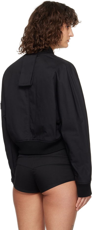 Bomberjacka Courrèges Courrèges Cropped Scuba Bomber Jacket Svart | 125CBL265PL0177, 2