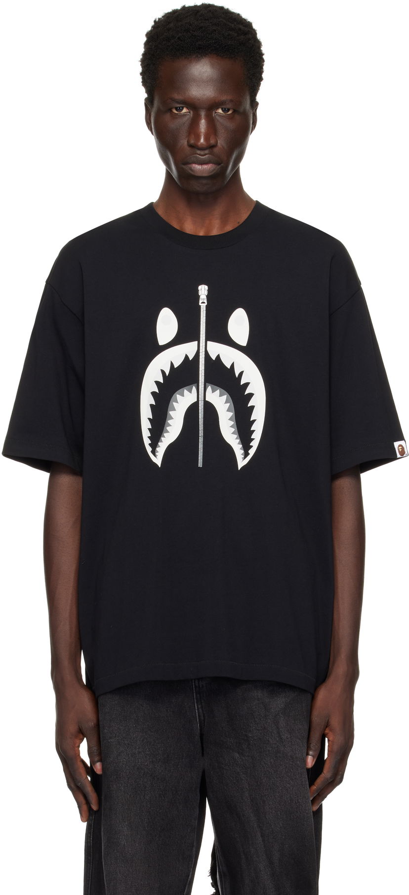 T-shirt BAPE Shark #1 Graphic T-Shirt Svart | 001TEK701311M