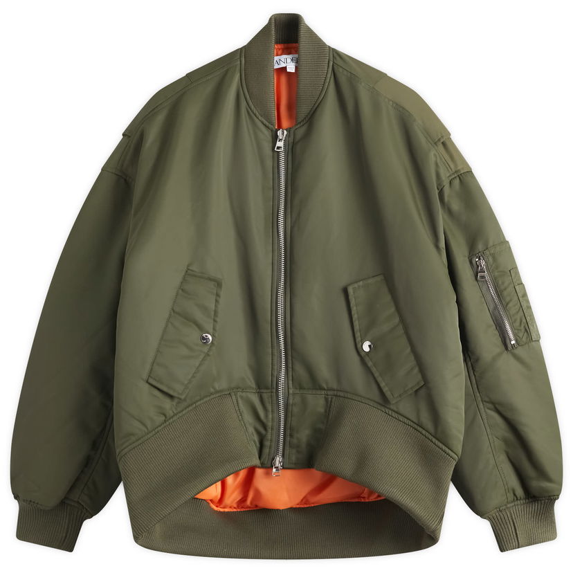 Bomberjacka JW Anderson JW Anderson Oversized Curved Hem Bomber Jacket, Size 10 Grön | JK0381-PG1696-595