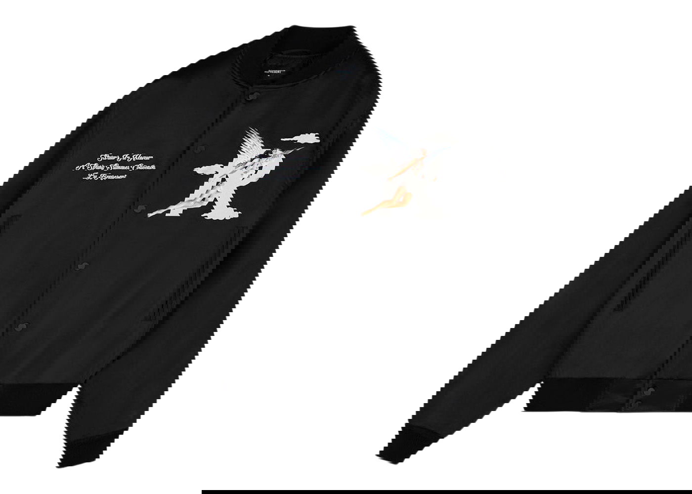 Bomberjacka Represent Clo Represent Storms In Heaven Souvenir Bomber Black Svart | M01228-01, 0