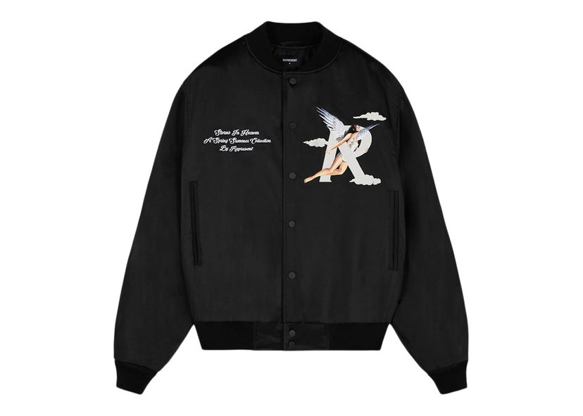 Bomberjacka Represent Clo Represent Storms In Heaven Souvenir Bomber Black Svart | M01228-01