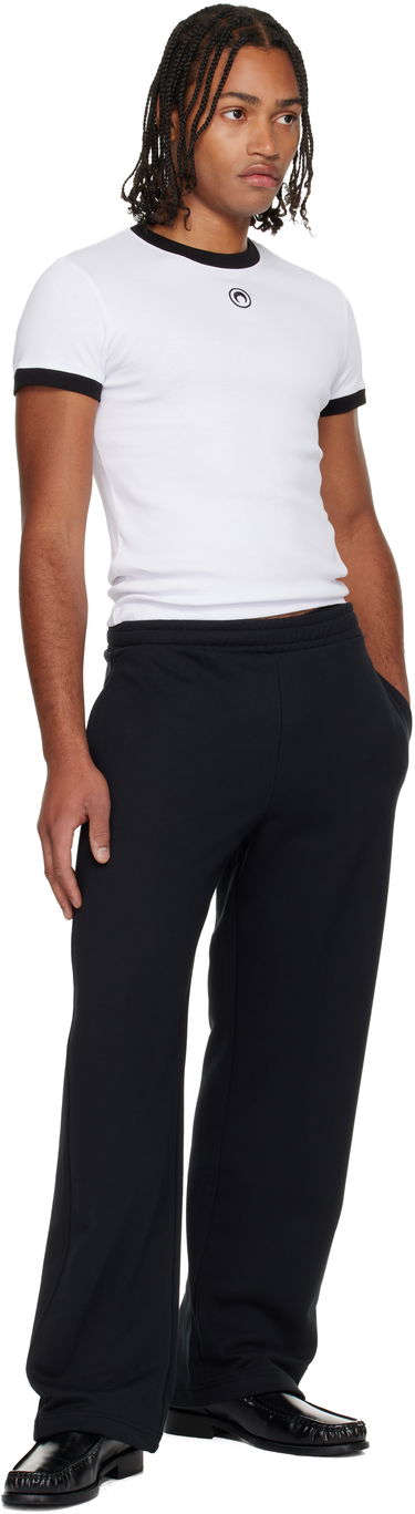 Träningsbyxor Marine Serre Marine Serre Moon Logo Fleece Sweatpants Svart | UPA052BCJER0013, 3