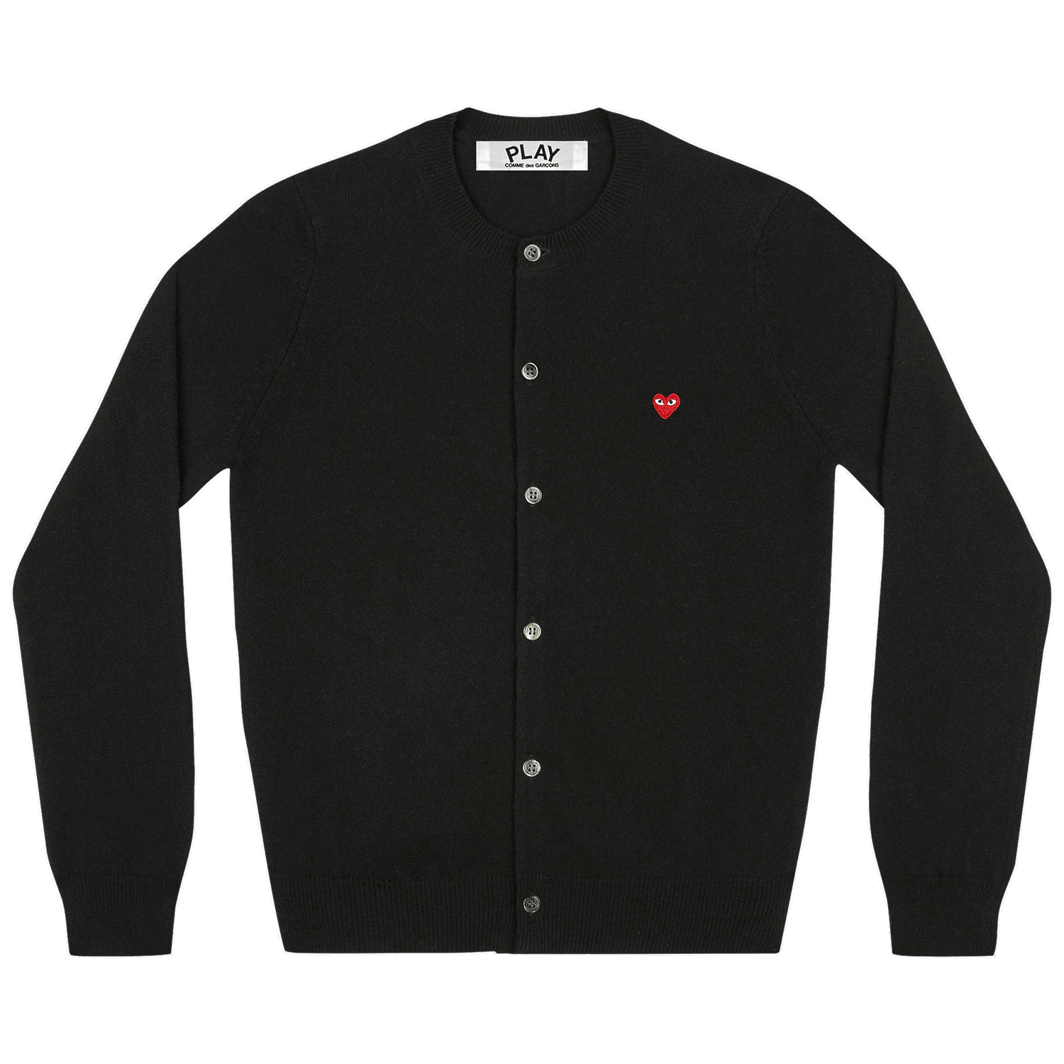 Sweater Comme des Garçons PLAY Mini Heart Cardigan Svart | AZ N079 051 1, 0