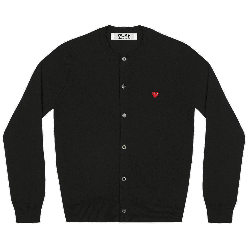 Sweater Comme des Garçons PLAY Mini Heart Cardigan Svart | AZ N079 051 1