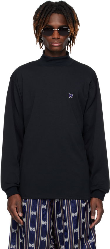 T-shirt Needles NEEDLES Mock Neck T-Shirt Svart | QV359, 0