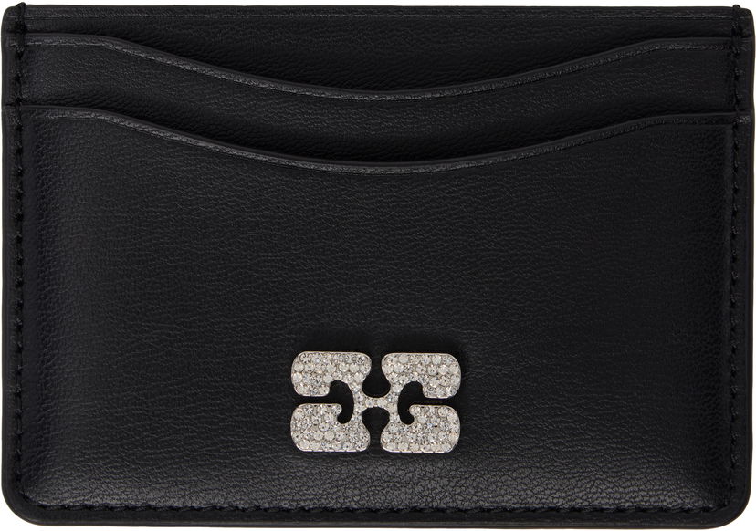 Plånbok GANNI GANNI Bou Leather Card Holder Svart | A6392