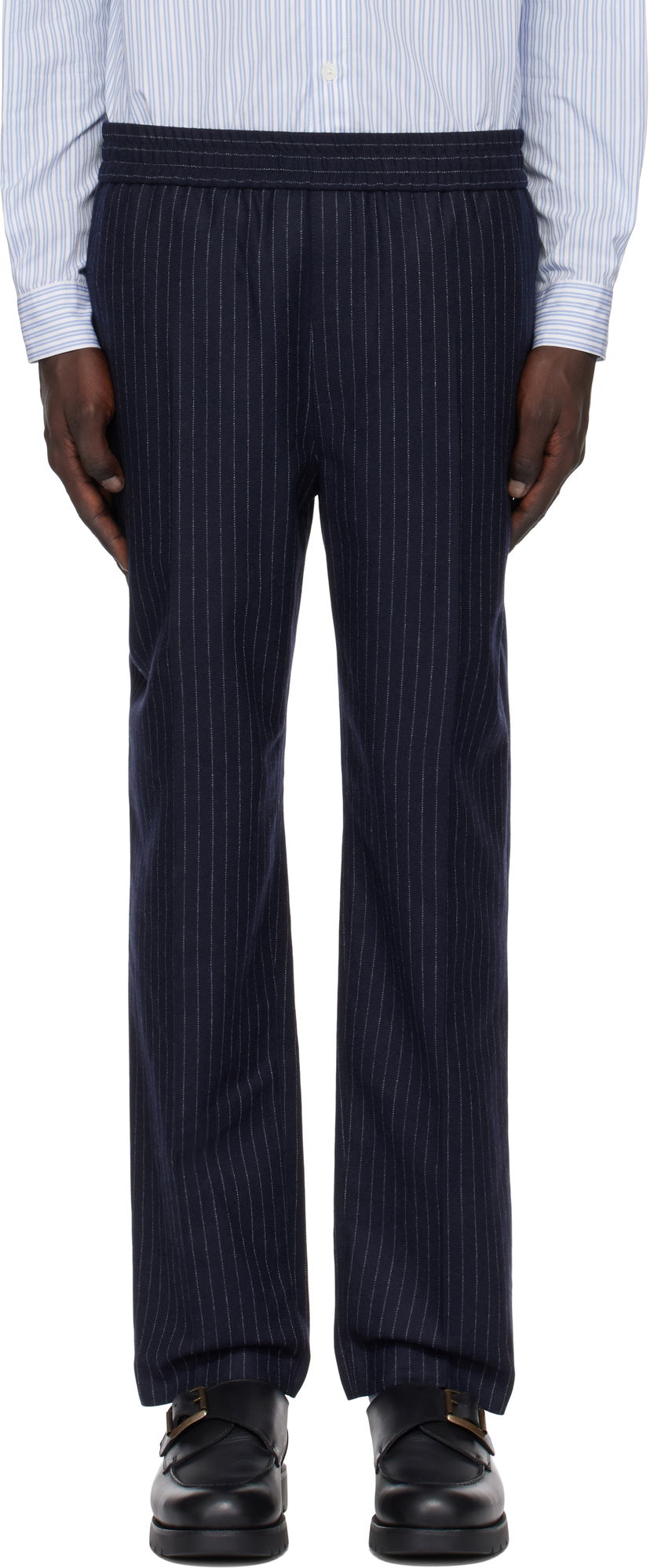 Byxor A.P.C. A.P.C. Pieter Pinstripe Trousers Mörkblå | WOARO-H08394