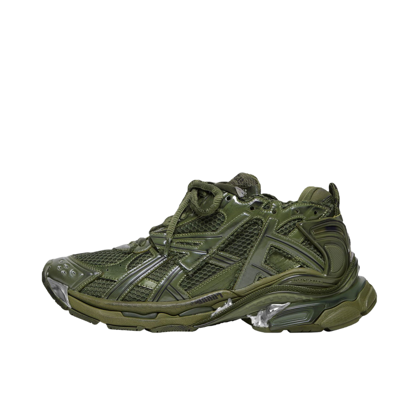 Sneakers och skor Balenciaga Runner Leather Free Khaki Grön | 677403W3RB13031