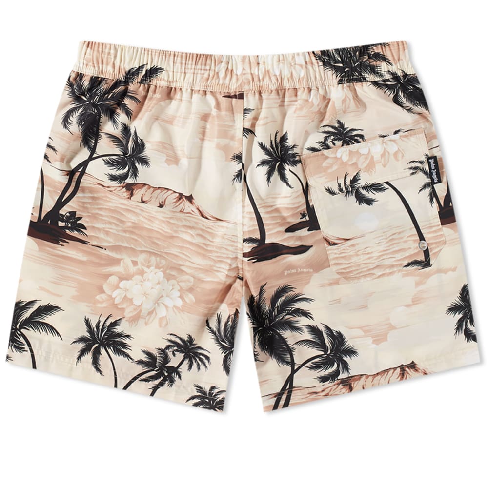 Badkläder Palm Angels Hawaiian Swim Short Beige | PMFD002S23FAB0046110, 0