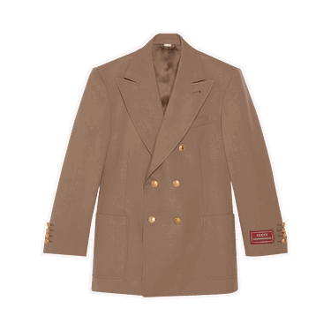 Rockar Gucci Wool Double Breasted Coat Beige | 685870 Z568J 2052, 0
