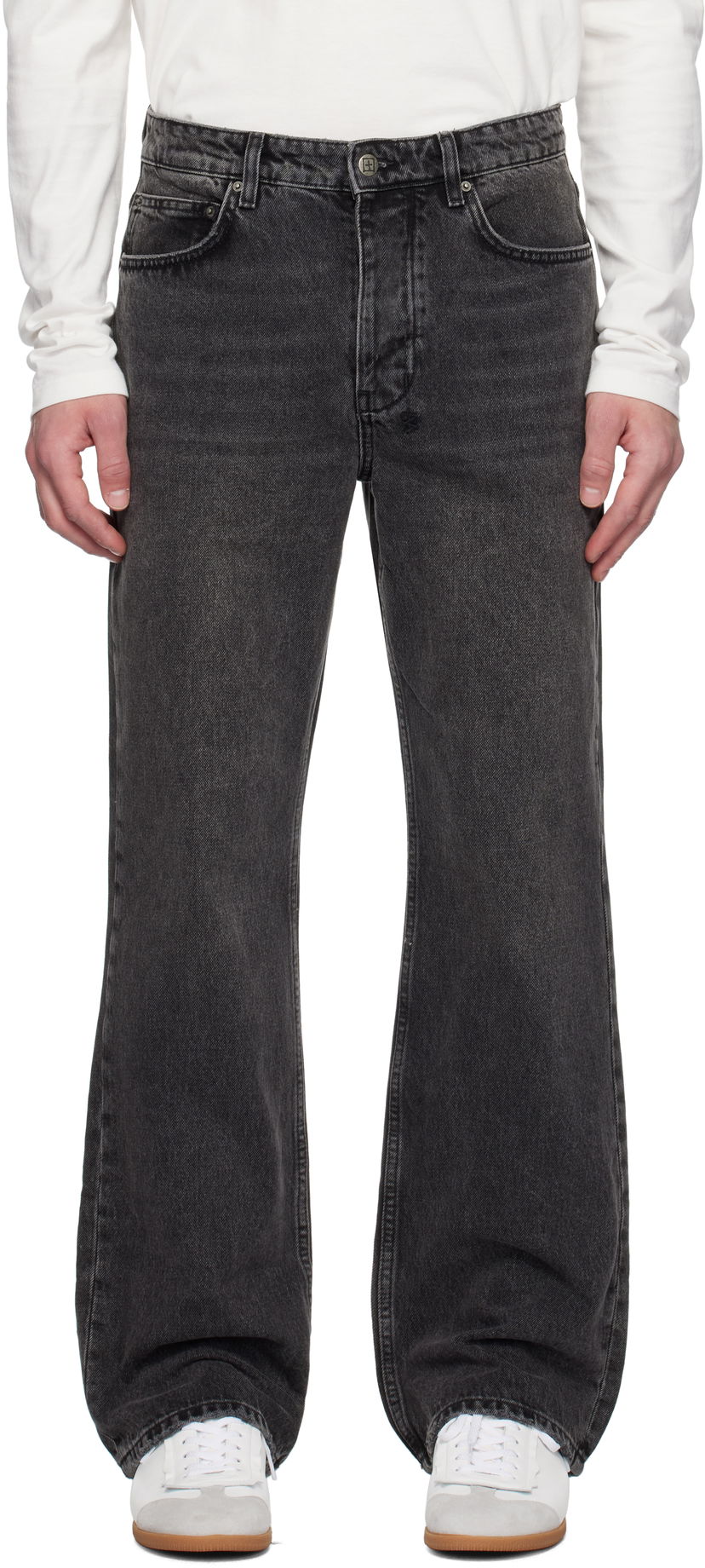 Jeans Ksubi Black Denim Loose Fit Jeans Svart | MPS25DJ003