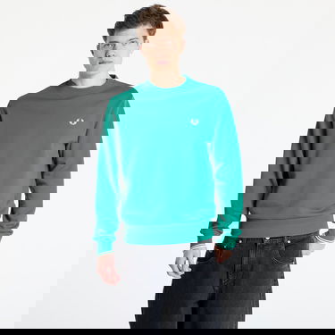 Sweater Fred Perry Fred Perry Crew Neck Sweatshirt Grön | M7535 X87, 0