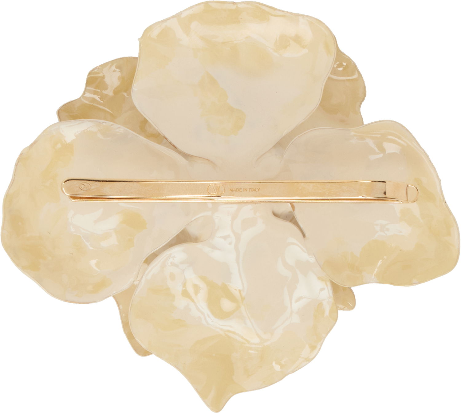 Pin Valentino Off-White Flower Pin Beige | 6Y2J0T01GCT, 1