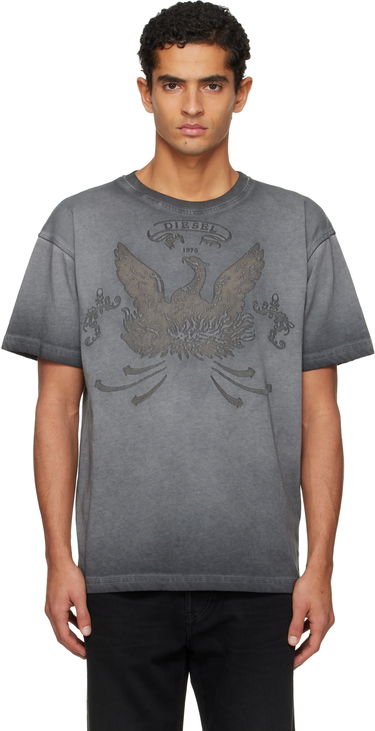 T-shirt Diesel Faded Crewneck T-shirt with Eagle Print Grå | A19373-0DLBW-93R, 0