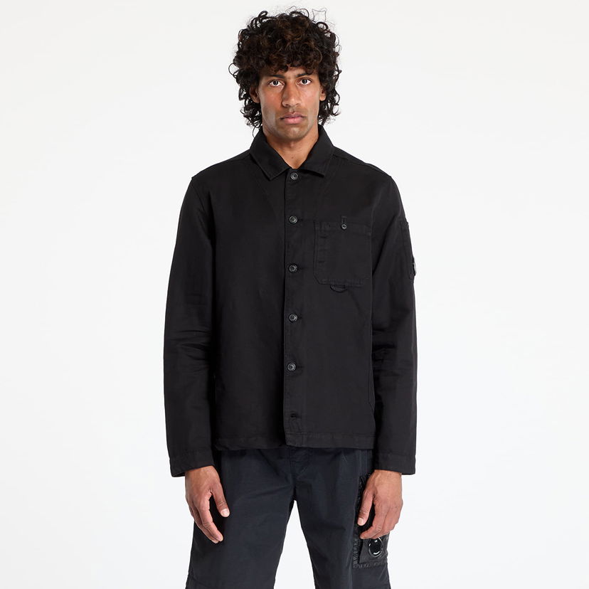 Skjorta C.P. Company C.P. Company Cotton/Linen Overshirt Svart | 18CMOS102A006273G-999