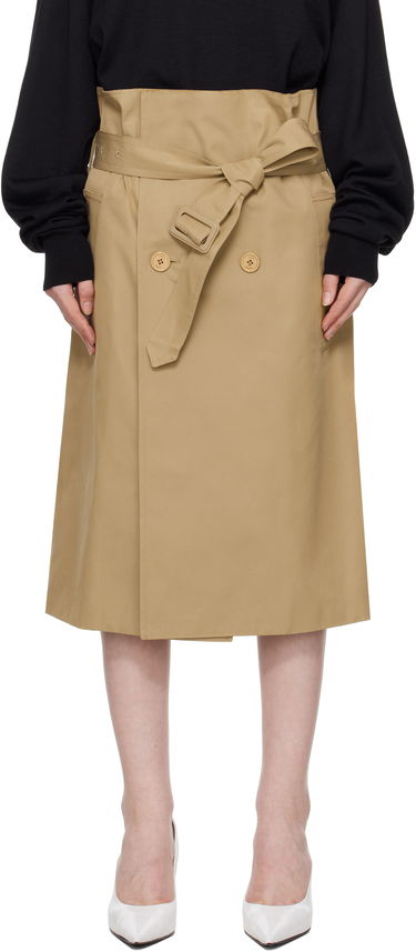 Kjol VETEMENTS Vetements Deconstructed Midi Skirt Beige | WA66SK400S, 0