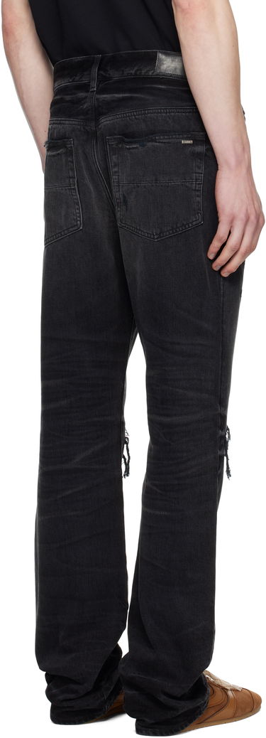 Jeans AMIRI AMIRI Leather Straight MX1 Jeans Svart | AMDNGH1086, 2